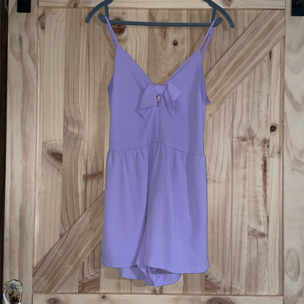 Lilac bow romper